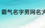 霸气名字男网名大全 冷酷好听男网名