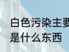 白色污染主要指的是什么 白色污染的是什么东西