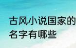 古风小说国家的名字 古风小说国家的名字有哪些