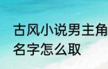 古风小说男主角名字 古风小说男主角名字怎么取