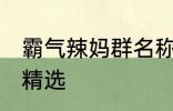 霸气辣妈群名称大全 霸气辣妈群名称精选