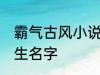 霸气古风小说男主名字 古风儒雅的男生名字